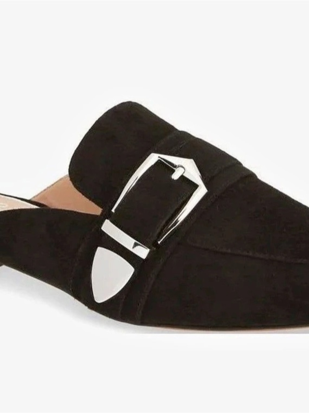 *NEW* Línea Paolo “Ace” Women's Pointed-Toe Suede Mules in Black